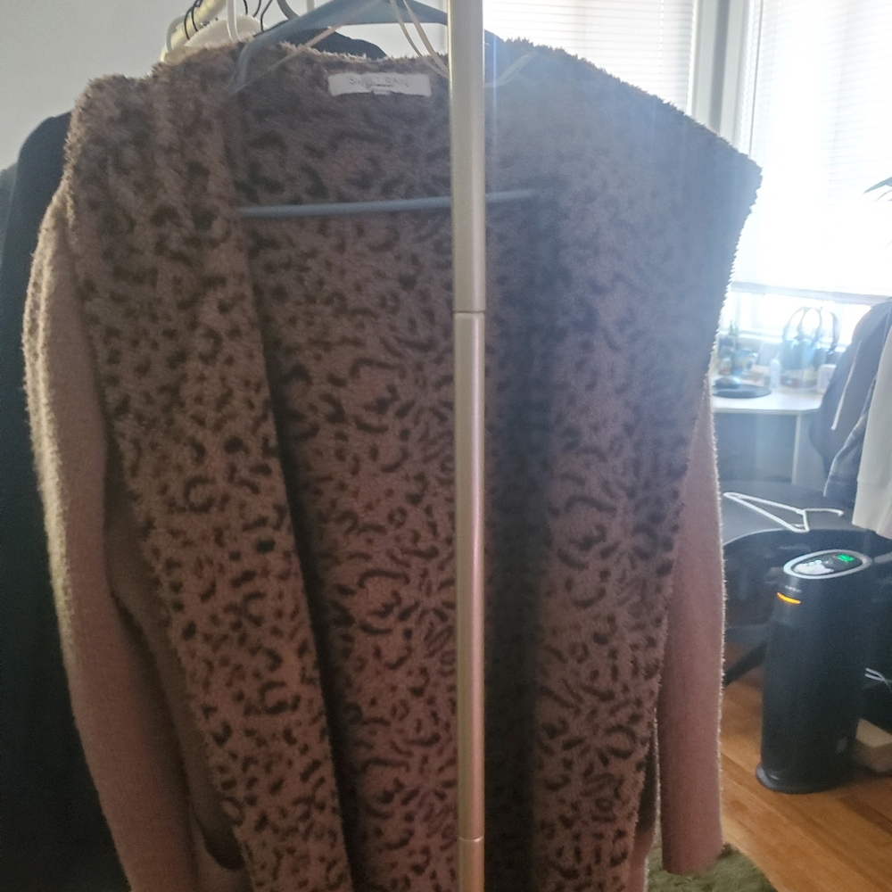 Leopard Print Brown Coat